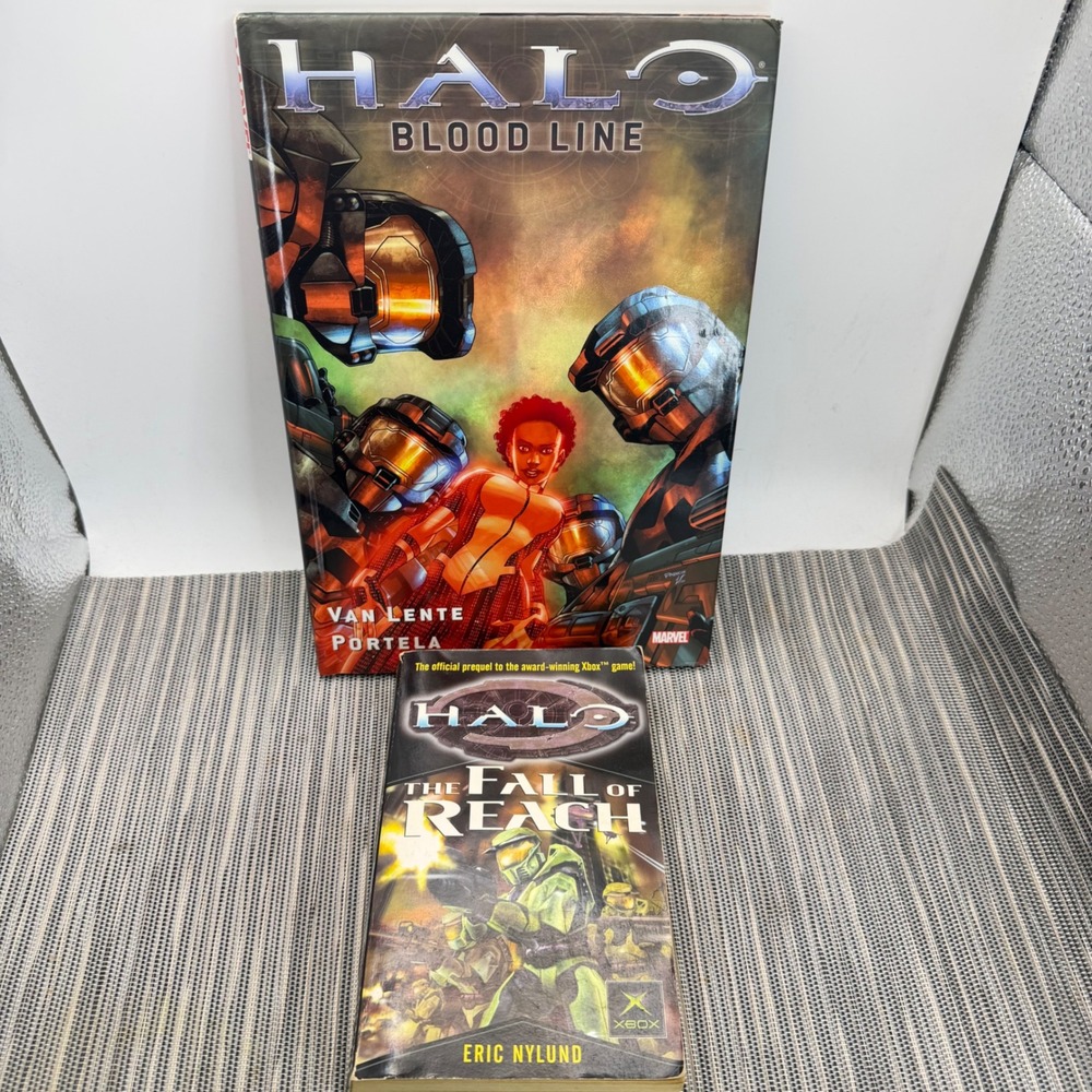 Halo Book Lot Blood Line Hardcover Graphic Novel & The Fall of Reach Paperback